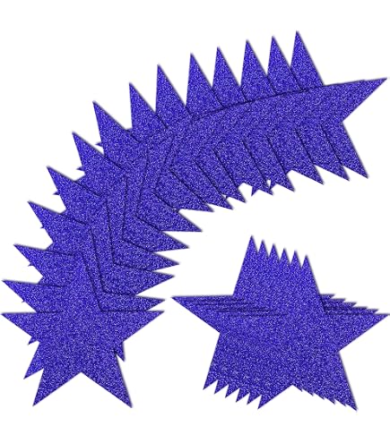 Pack 48 Recortes De Estrellas De Papel Doble Cara - Plata, Tamaño 11x10.5 Pulgadas, Para Manualidades Y Decoración