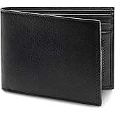 Bosca Men’s Leather Wallet, Nappa Vitello Executive I.D. Wallet For Men With 5 Card Slots, Black