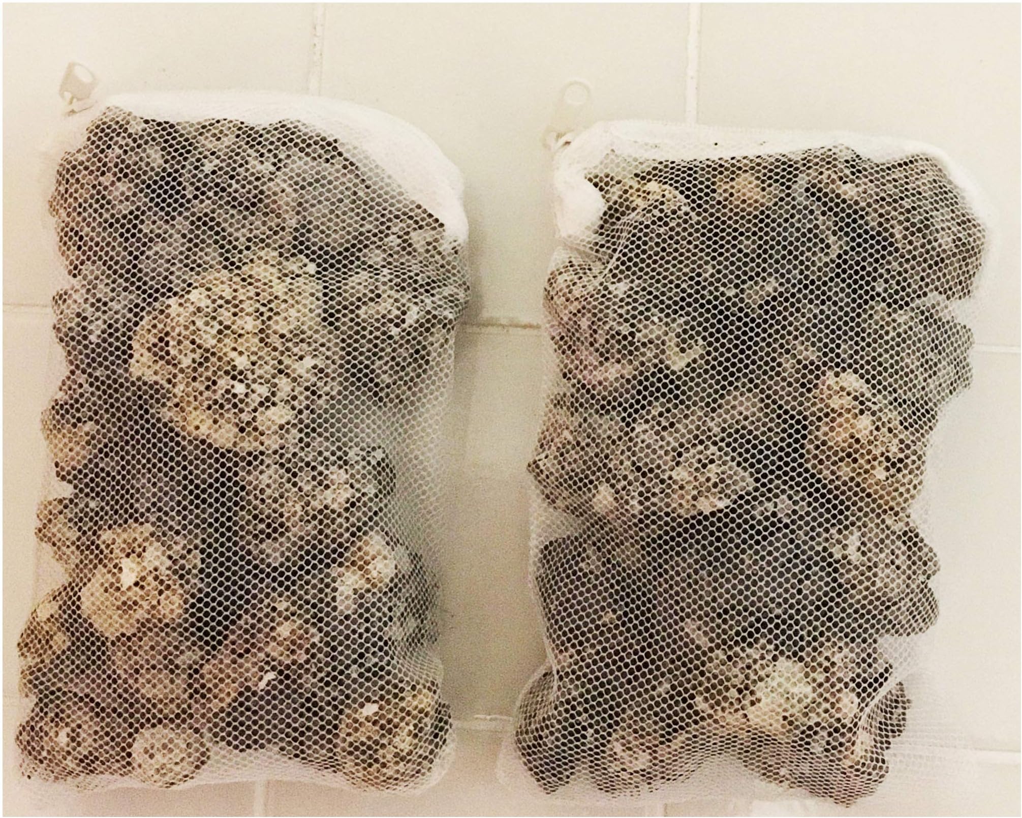 PROREZULT 2 MESH BAGS OF AQUARIUM FILTER MEDIA SUPREME BIOLOGICAL NATURAL ROCKS. Supplied in 2 Fine Mesh Net Zip Bags. Marine, Tropical or Coldwater