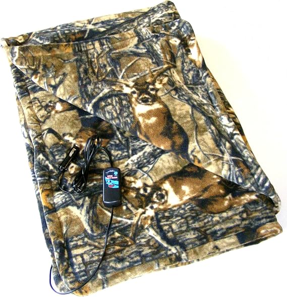 Car Cozy 2 12Volt Heated Travel Blanket (Camo, 58" x 42