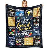 Christmas Teacher Gifts for Women Men, Teacher Appreciation Gifts Blanket 60" x 50", Thank You Back to School Teachers Gifts from Students, Birthday Retirement Graduation End of Year Gift for Teachers