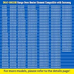 DG47-00020B Range Oven Bake Element Compatible with