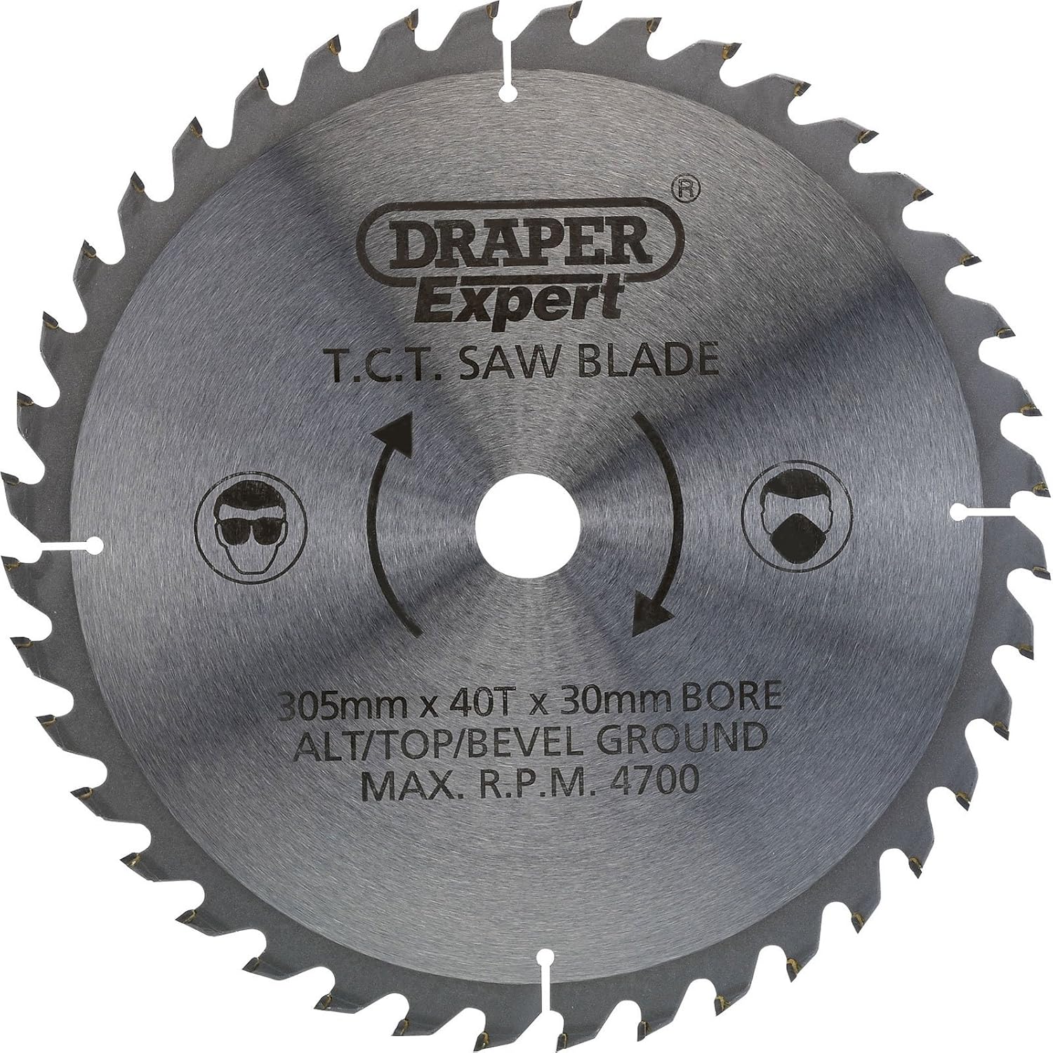 Draper 38150 Expert TCT Circular 40T Saw Blade, 305mm x 30mm Amazon.co.uk DIY & Tools