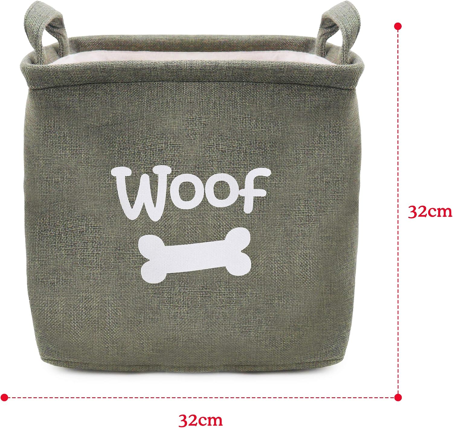 Rosewood Toy Basket for Dogs - Stylish & Durable Storage Solution, Forest Green, Ideal for Keeping Pet Toys Organised Dog Breeds - Image 5