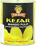 Spicy World Kesar Mango Pulp, Sweetened, 850-Gram Cans (Pack of 6)