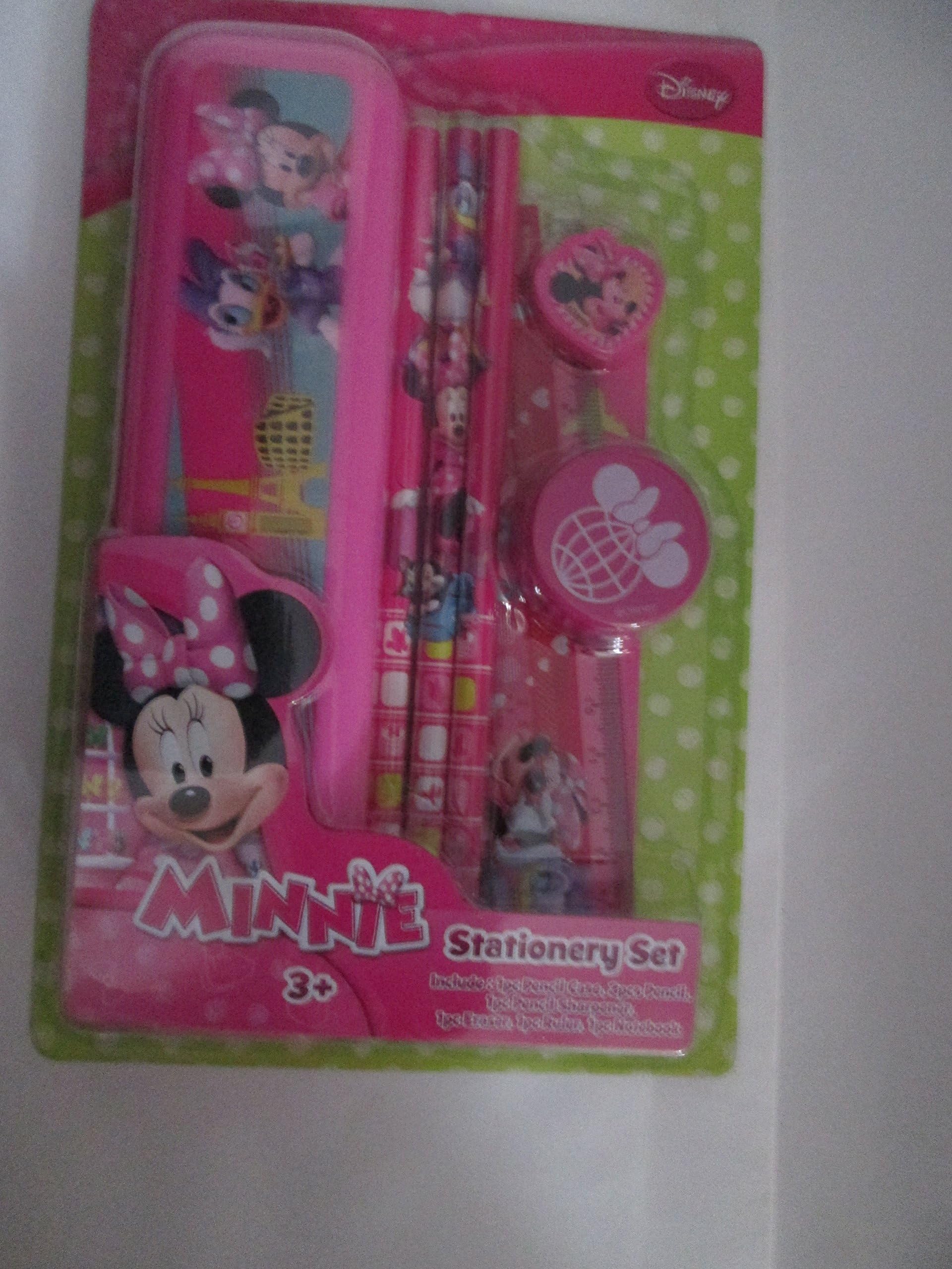 Disney Minnie Mouse Pencil Case with Stationery Set - Pink