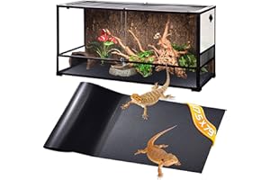 KUNBEIEN Bearded Dragon Tank Accessories,Reptile Substrate for Terrarium,Reptile Terrarium Liner Bedding,Durable and Dirt Resistant Reptile Carpet,Suitable for Gecko,Tortoise,Snake, 17.5X79 inches