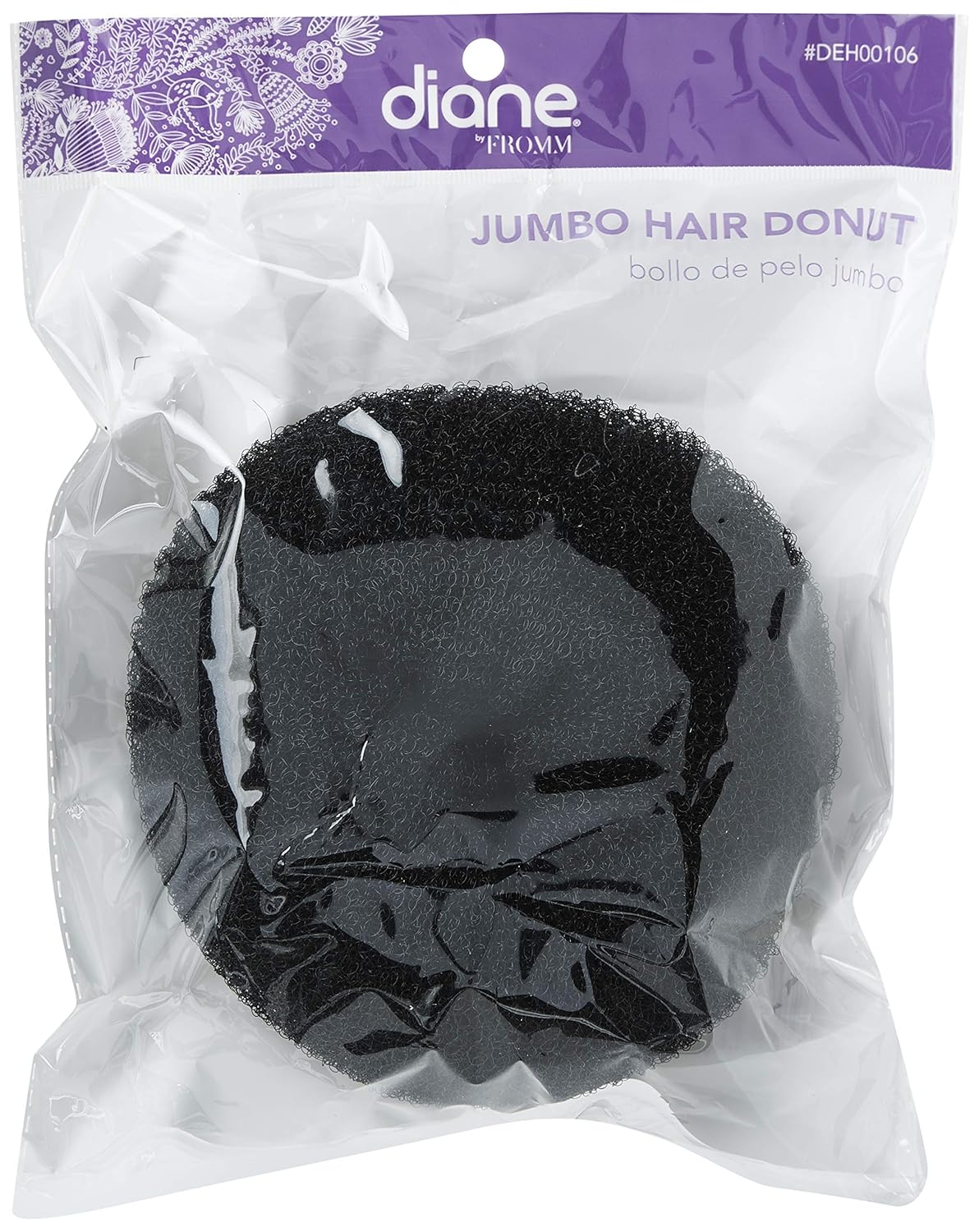 Diane Jumbo Hair Donut, Black, 5.5": Beauty