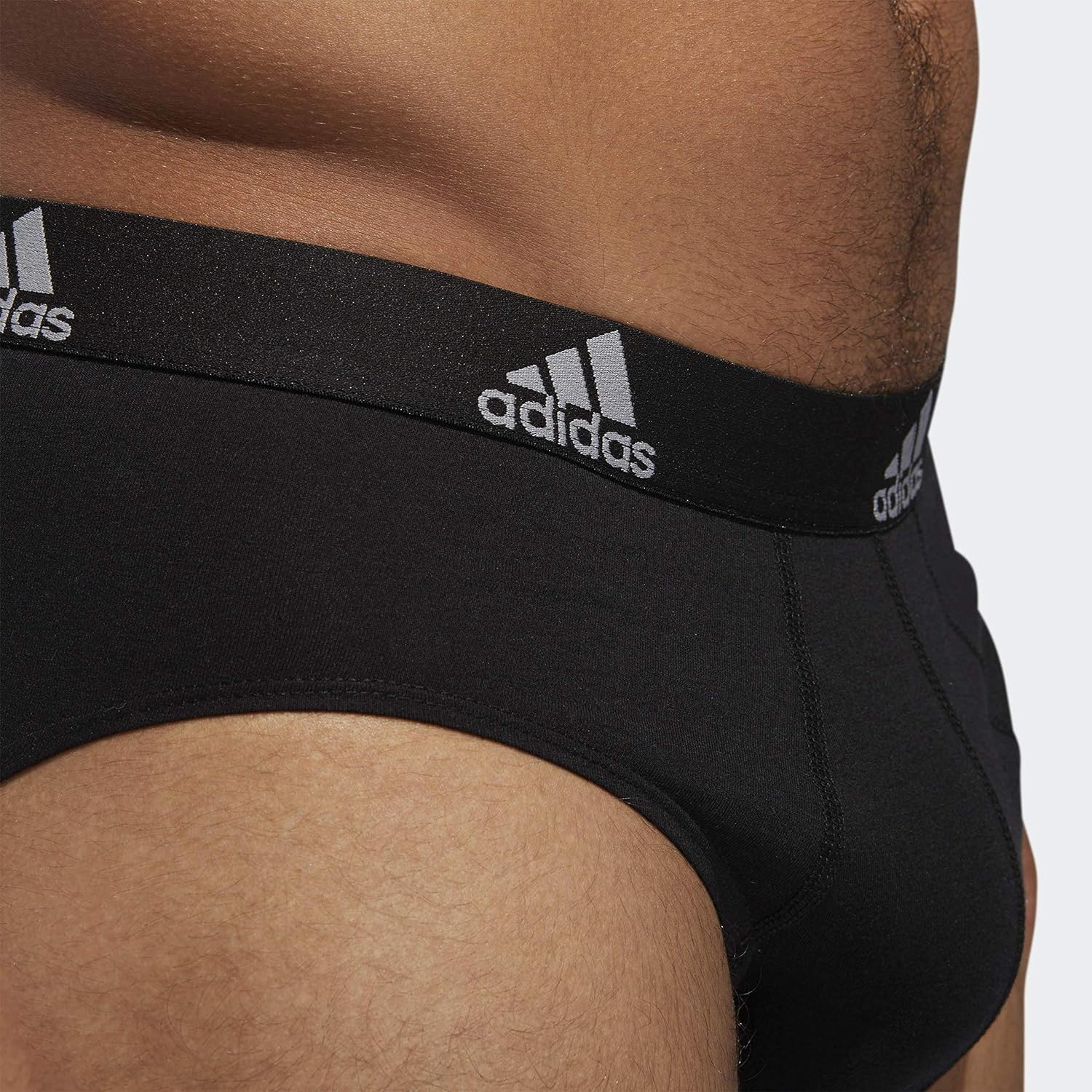 adidas Men's Stretch Cotton Brief Underwear (3-Pack): Clothing