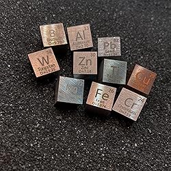 10 Piece Metal Element Cubes - Density Cube Set for