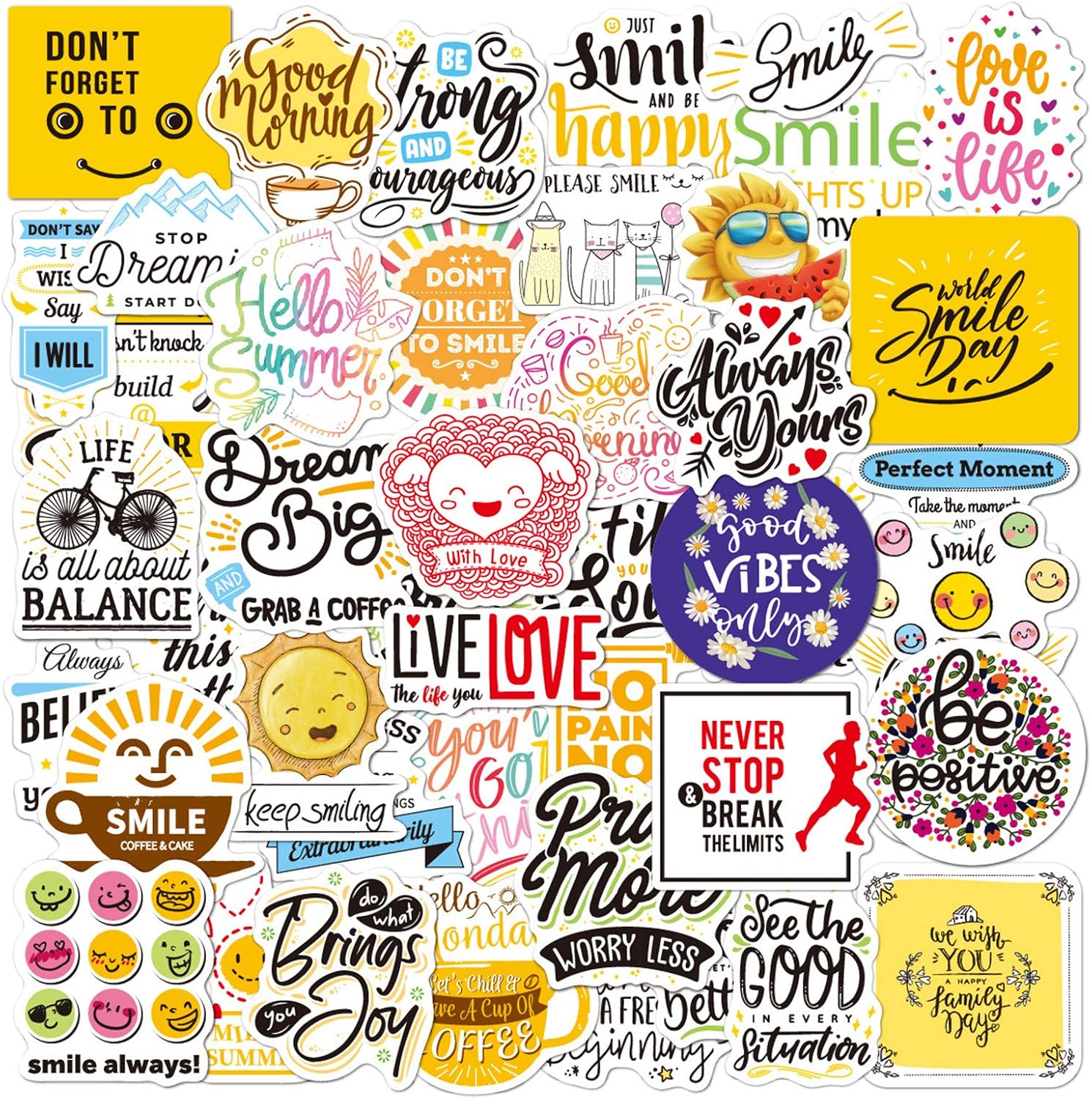 Note Motivation Stickers 50pcs Motivational Stickers for Hydroflasks, Reward Motivational ...