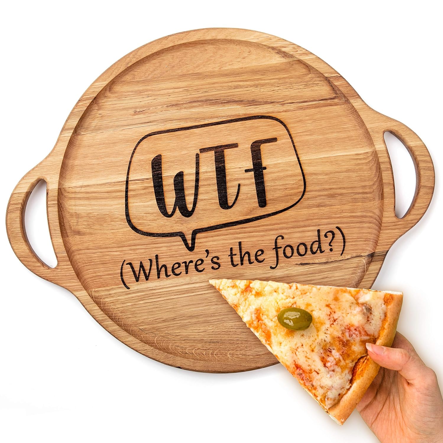 Personalized Pizza Tray 12, 14, 16 Inch, Engraved Cherry Wood Pizza Peel, Custom