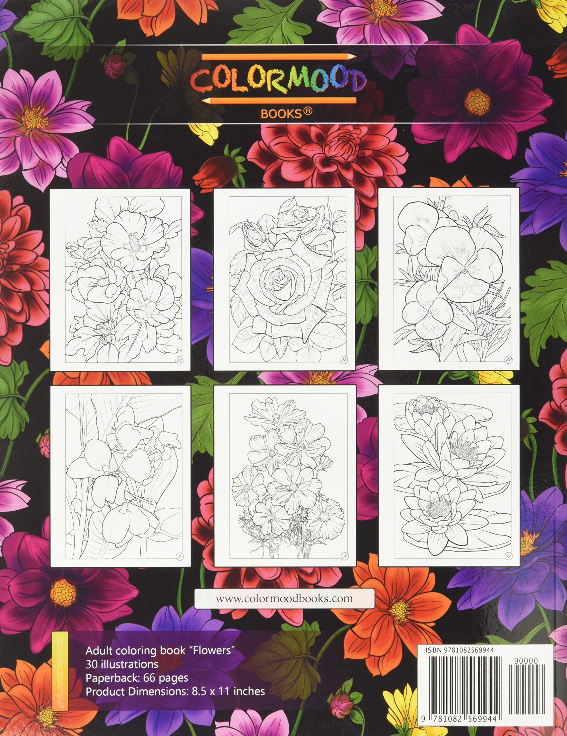 Flowers Coloring Book An Adult Coloring Book With Flower Collection Stress Relieving Flower Designs For Relaxation Books Colormood 9781082569944 Amazon Com Books