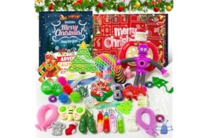 Fidget Advent Calendar 2025, Christmas Countdown Calendar Sensory Fidget Toy Packs, with 24 Days of Surprises Presents Box, O