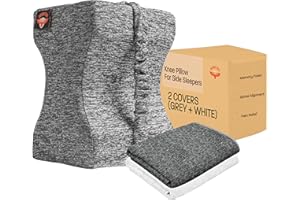 BOURN FREE 3NT Knee Pillow for Side Sleepers – Memory Foam for Spinal Alignment & Pain Relief – Comfort Sleep Leg Cushion for Sciatica, Back, Hip Discomfort – with Knee Pillow Replacement Cover (Extra Firm)