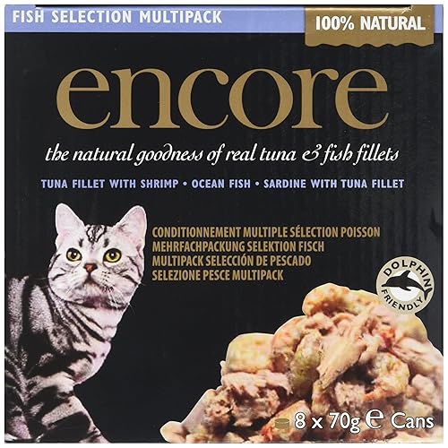 Encore Cat Food Tin Fish Multipack, 70g, Pack of 4 x 8 x 70g Amazon.co