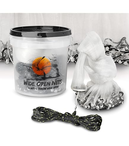 Amazon.com : Joy Fish Professional Bait Cast Net, 3/8" Sq. Mesh, 5 Ft. : Sports & Outdoors Amazon.com : Joy Fish Professional Bait Cast Net, 3/8" Sq. Mesh, 5 Ft. : Sports & Outdoors