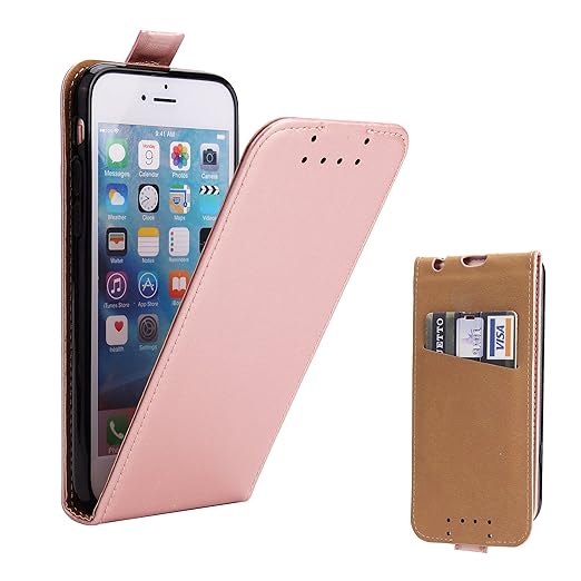 iPhone 6 Hülle, iPhone 6S Hülle, Supad Leder Tasche für Apple iPhone 6 / 6S 4,7 Zoll Handyhülle Flip Case Schutzhülle (Rose G