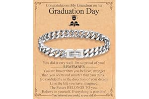 EFVISD Dad Son Grandson Uncle Nephew Brother Husband Boyfriend Gifts for Men Boys, Cuban Bracelet Gifts Graduation Back to School Birthday Christmas Anniversary Valentines Day Gifts for Him Men Teen Boys