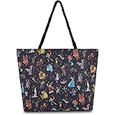 Disney Mickey and Stitch Tote bag - Girls, Boys, Teens, Adults - Mickey Minnie Mouse, Stitch, Classic Canvas Tote Travel Bag