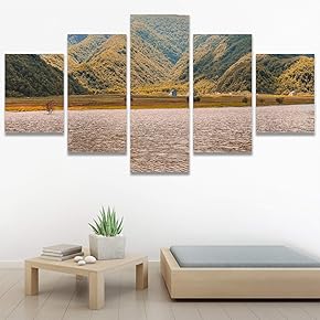 SIGNWIN 5 Panel Canvas Wall Art Modern Art...