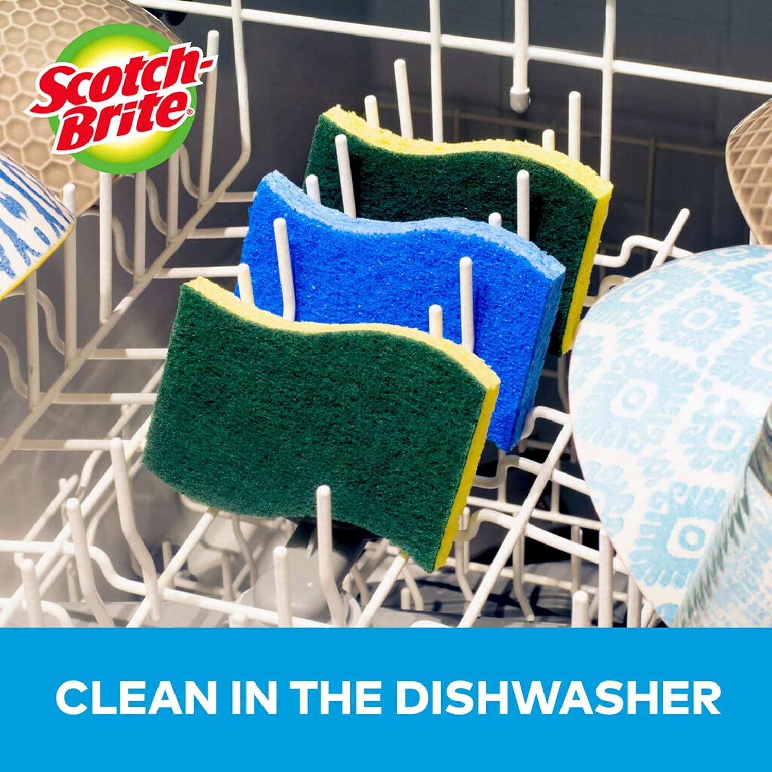 Scotch-Brite Non-Scratch Scrub Sponges, 9 Scrub Sponges, Lasts 50% Longer than the Leading National Value Brand: Health & Personal Care