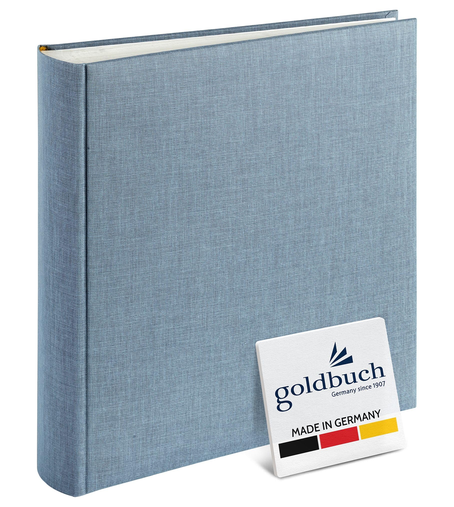 Goldbuch Summertime Trend Photo Album, 30x31cm, 100 White Pages, Parchment Dividers, Up to 600 Pictures Paper, Blue/Grey