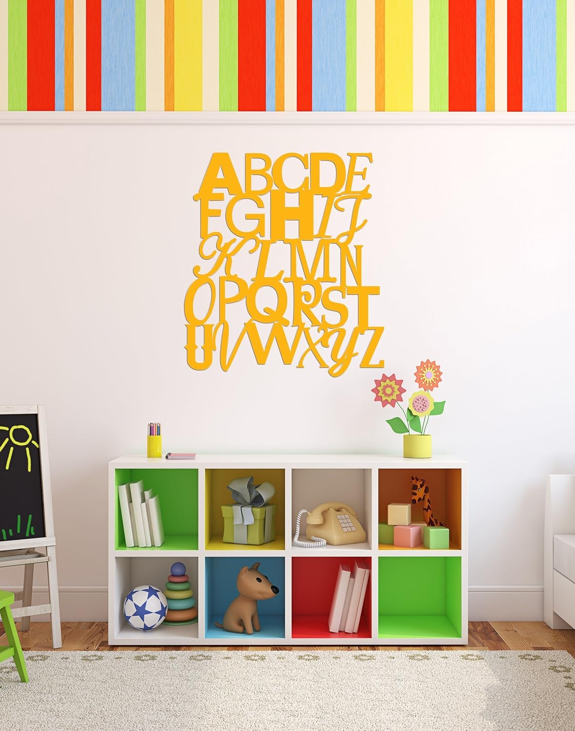 Amazon Com Playroom Sign Abcs Wall Sign Artwork Decor For Kids