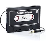 CSL - car radio cassette adapter | 3.5 mm jack socket / AUX | audio cassette / tape adaptor | for iPod, iPhone, Discman, MP3, CD, MD or DAT player, mobile phone, smartphone, tablet