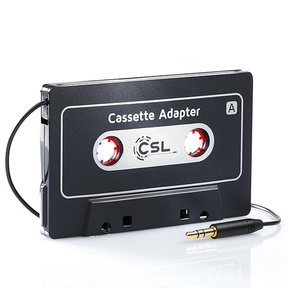 CSL HQ Autoradio-Kassetten-Adapter AUX | KFZ Autoradio KFZ Kassenadapter | Car audio cassette adapter | 3,5 mm Klinkenbuchse 