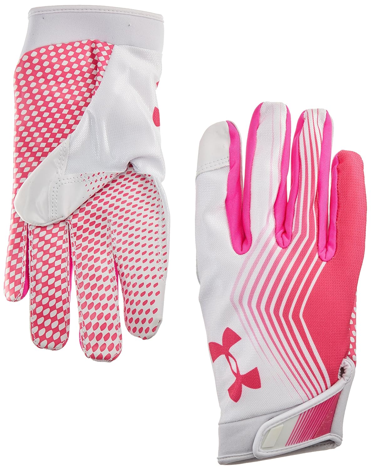 under armour pink receiver gloves