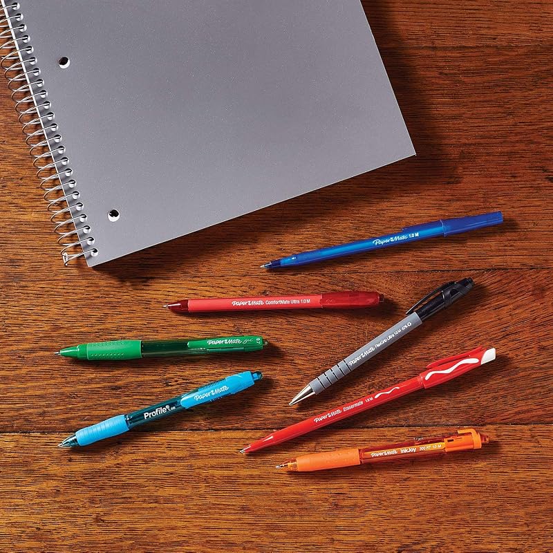 Paper mate 2077243 inkjoy 100st, canetas, ponta média 1,0 mm, cores fantasia variadas, pacote com 27