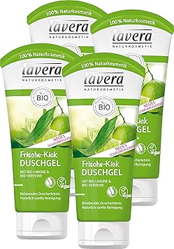 lavera Frische Kick Duschgel Bio Limone ? Belebt die Sinne ? Pflegedusche erfrischtes Hautgefühl ? vegan ? Bio Pflanzenwirkst