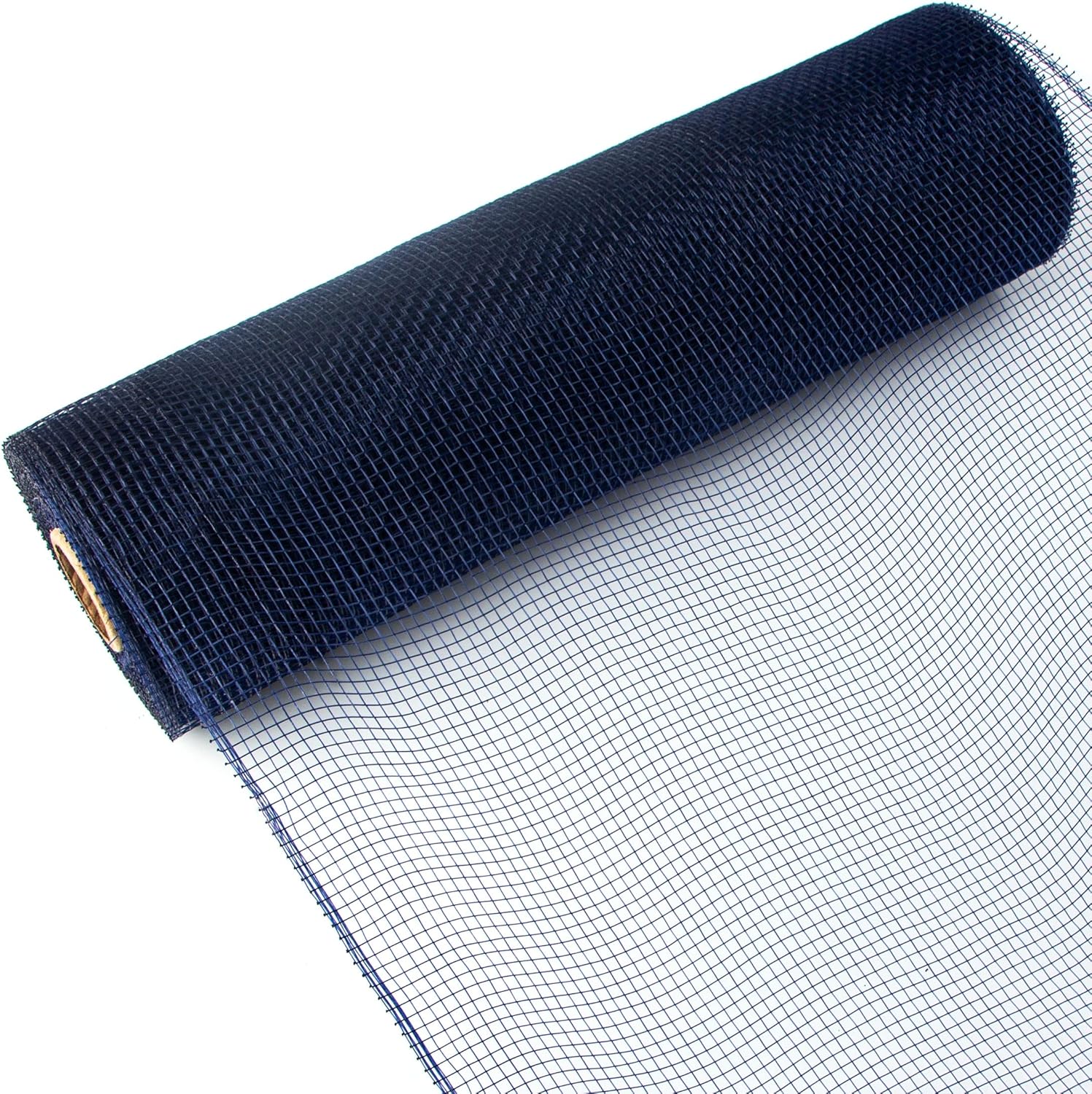 Bows & Ribbons - Ribbli Dark Navy Mesh Ribbon, 10 inch x 30 feet(10Yard), Christmas Ribbon for Wreath Swags and Christmas Tree Decoration (Non-Metallic)