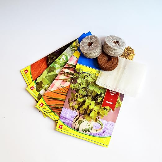 Kit de semillas 4 tipos de hierbas aromáticas para huerto urbano ...