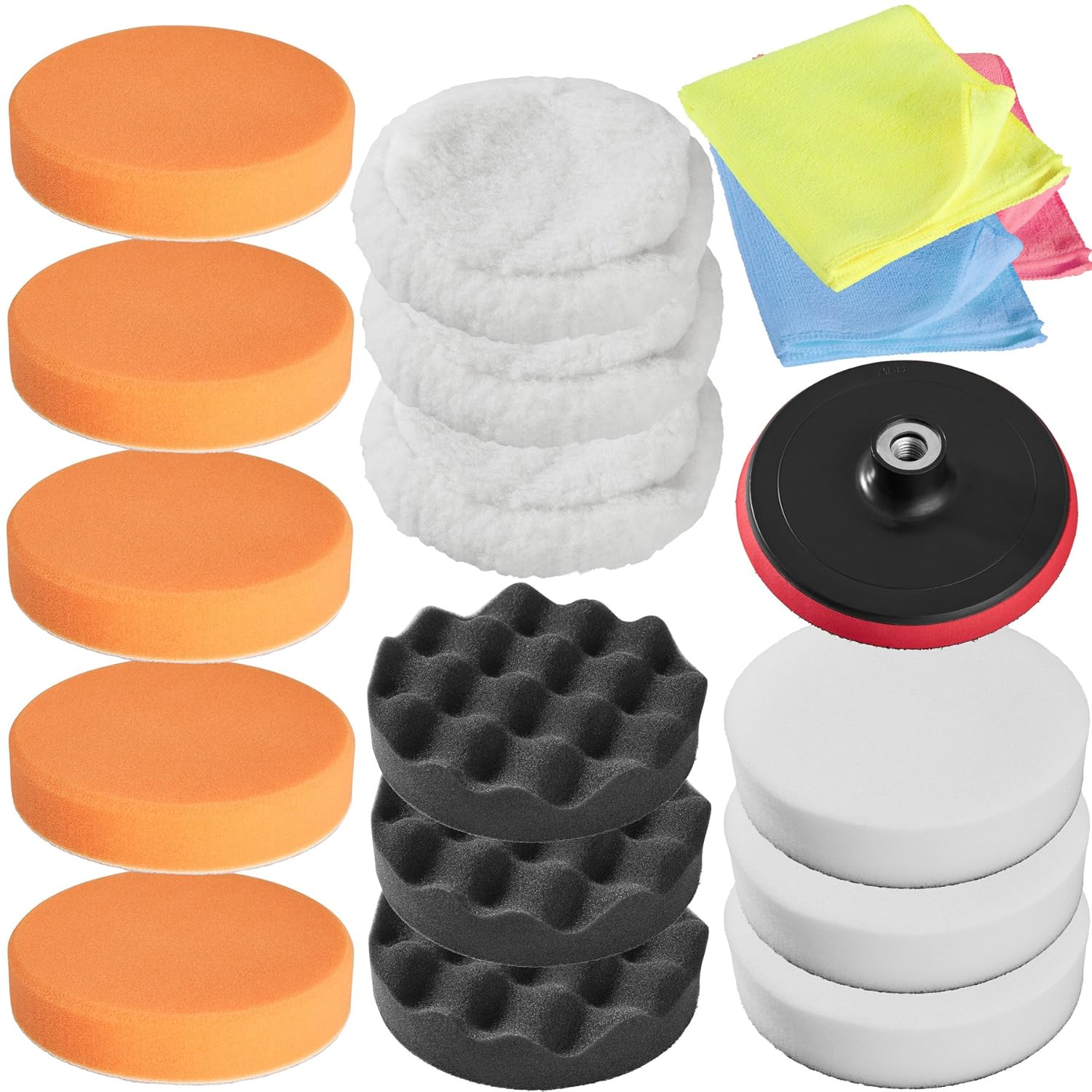 18 pcs. Polish Sponge kit for car Polisher Amazon.co.uk DIY & Tools