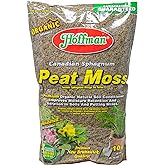 Hoffman Canadian Sphagnum Peat Moss Soil Conditioner to Improve Moisture Retention and Aeration, 10qt Bag