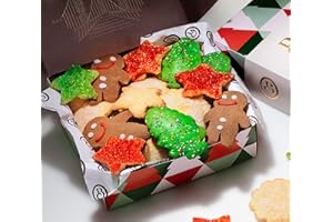 BONSELA Gourmet Assorted Christmas Cookies, Gingerbread Cookies, Xmas Tree, Snowflake & Star Shaped Holiday Cookies, Ideal Gifts for Women Men Kids, Extra Large Kosher Fresh Baked Cookies Gift Basket 40oz