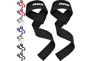 RDX Lifting Straps for Weightlifting –100% Cotton Heavy Duty Gym Wrist Strap with 5MM Neoprene Padding, 60CM Anti-Slip Hand G