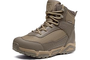 Coostar Men's Water-Resistant Work Boots Lightweight Tactical Boots Non-Slip Hiking Boots for Men
