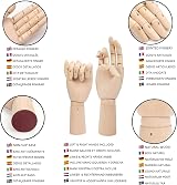 BELLE VOUS Wooden Mannequin Hands 30 cm Left & Right 2 Pack for Art Drawing view 5