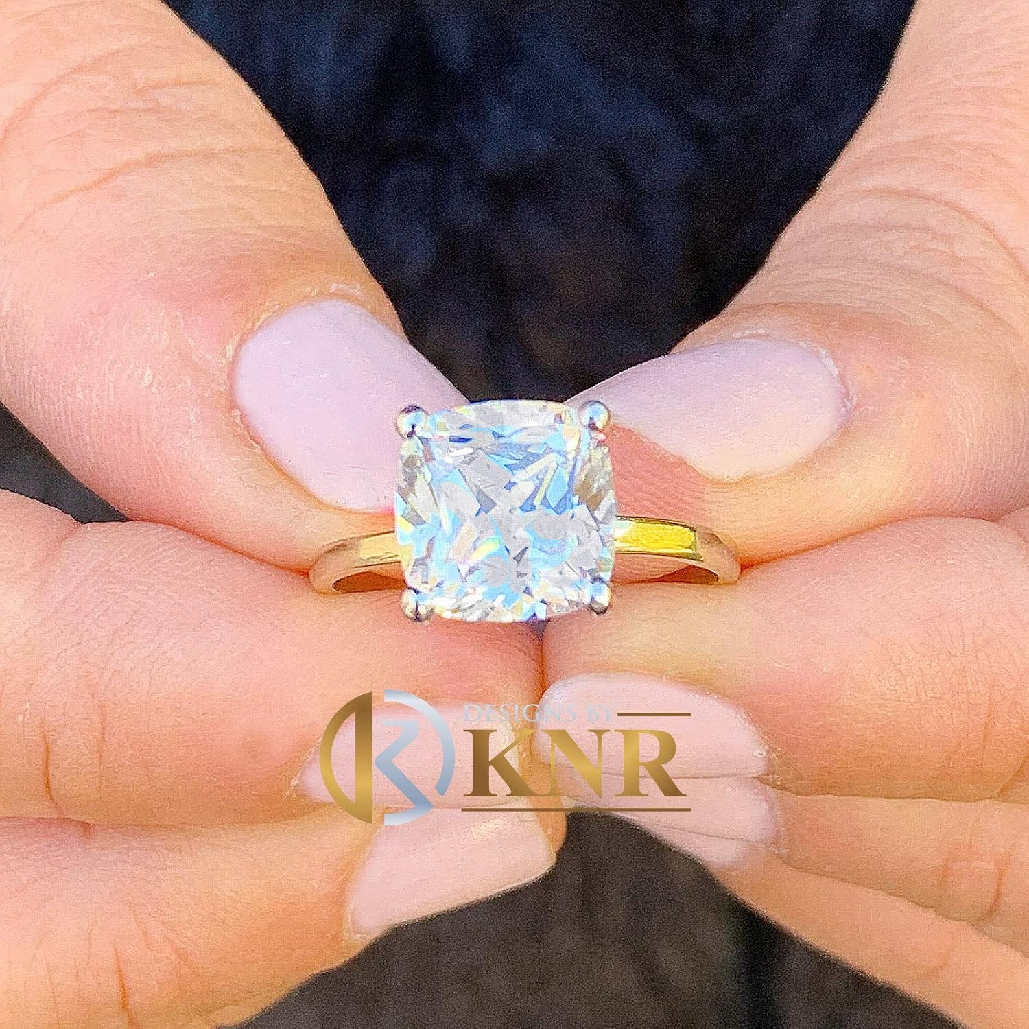 Amazon Com Stunning Large 4 00ct Solitaire 14k Solid Yellow Gold