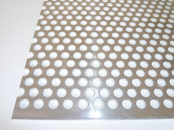 B&T Metall Aluminium Lochblech 2,0 mm stark Rundlochung Ø 8 mm versetzt RV 8-12 Größe 50 x 50 cm (500 x 500 mm)
