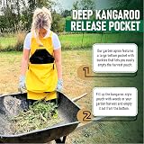 Grampa's Weeder Cross Back Garden Apron with Large Pockets - Yellow view 2