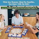 Doublefan Mini Rummy Set Travel Size Rummy Cube Game 106 Tiles 2-4 Players view 6