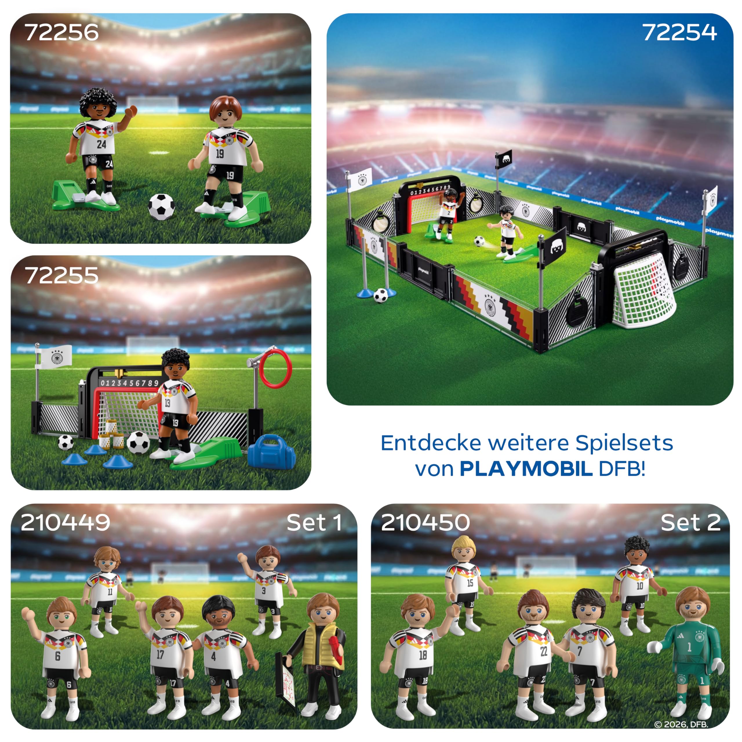 PLAYMOBIL | DFB | Trainings-Station Felix Nmecha | Fußball WM Spielfigur mit Schussfunktion | 72255 5