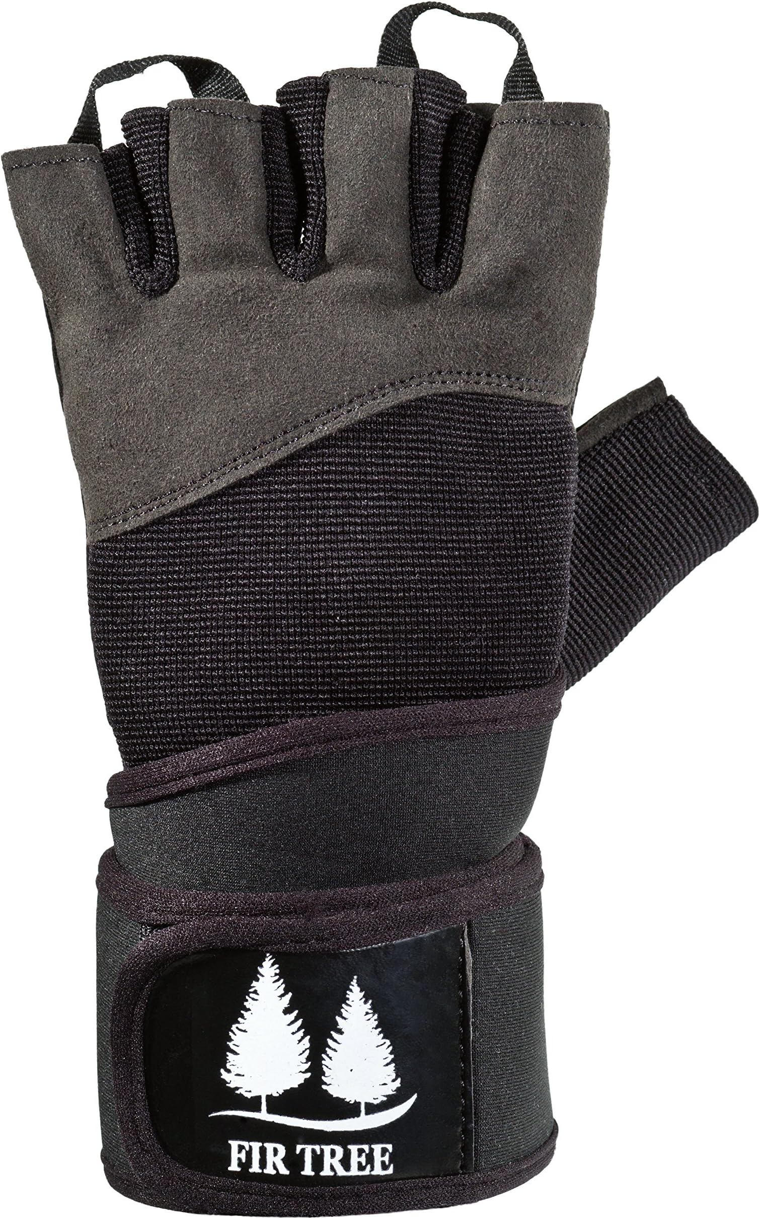 Leather Weight Lifting Gloves for Fitness, Weight Training, Crossfit, Kickboxing. Padded Palms, 19" Wrist Support Straps, Easy Pull-off Loops. For Men and Women. Size Chart Pictured Left.