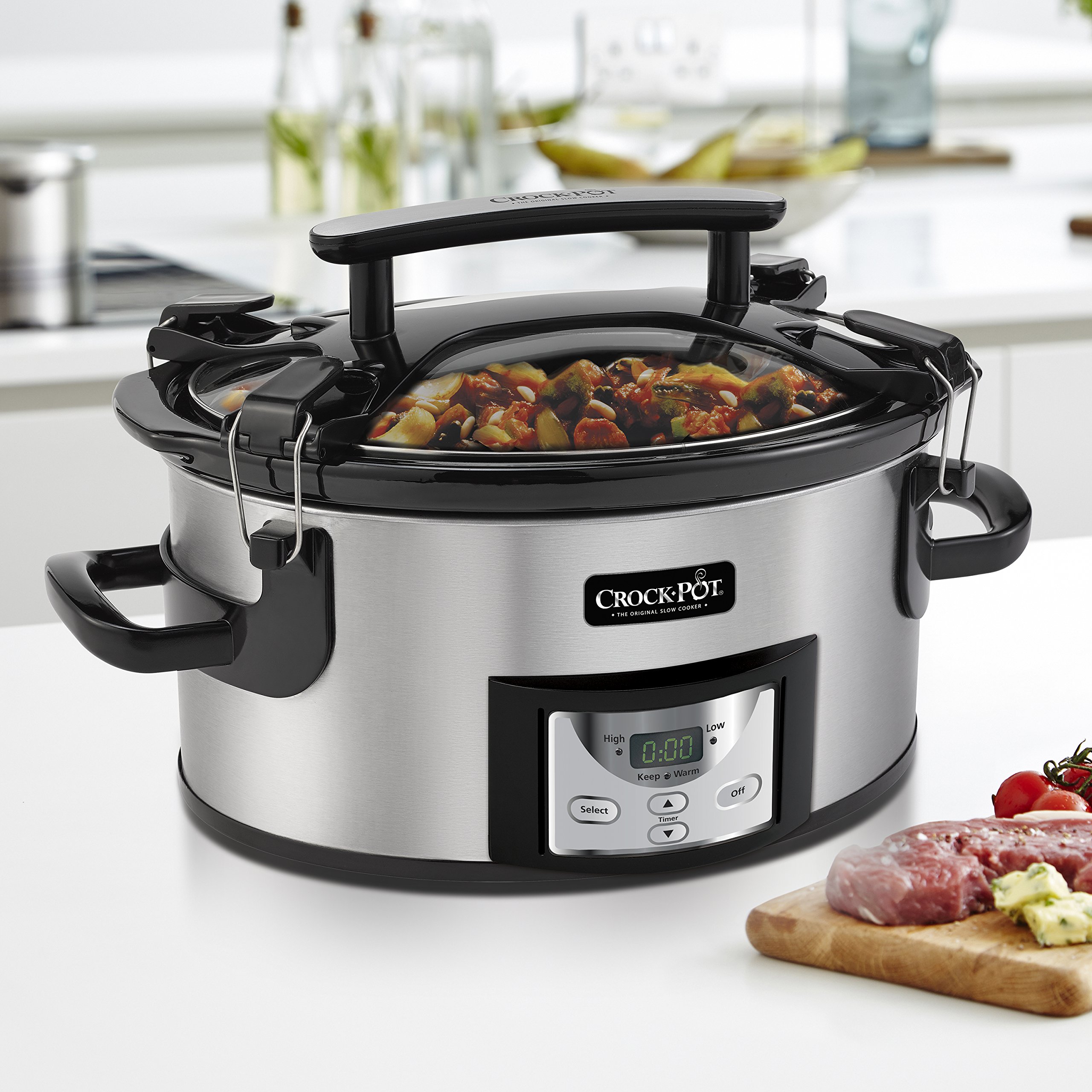 CrockPot Cook and Carry Portable Slow Cooker with Digital Control, 6