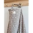 Nursing Cover for Baby Breastfeeding & Pumping | Multi Use Car Seat Stroller Cover | Breathable Soft Muslin Cotton | Breast Feeding Apron & Shawl by TISU (Beige Daisy)