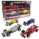 Set of 4 Pullback Formula Race Cars with Light and Sound Effects